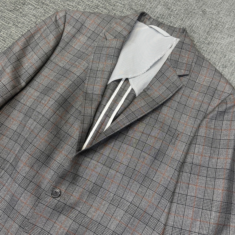Todd‎ Snyder Sport Coat Blazer Men's 42L Gray Mayfair Fit Plaid Wool Italy